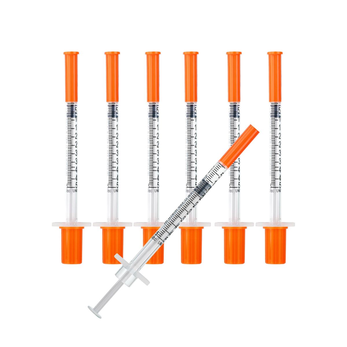 0.5ml Syringe with Cap, 31G 1/4-inch (6mm), Individually Packaged — 30-Pack - Research Peptide